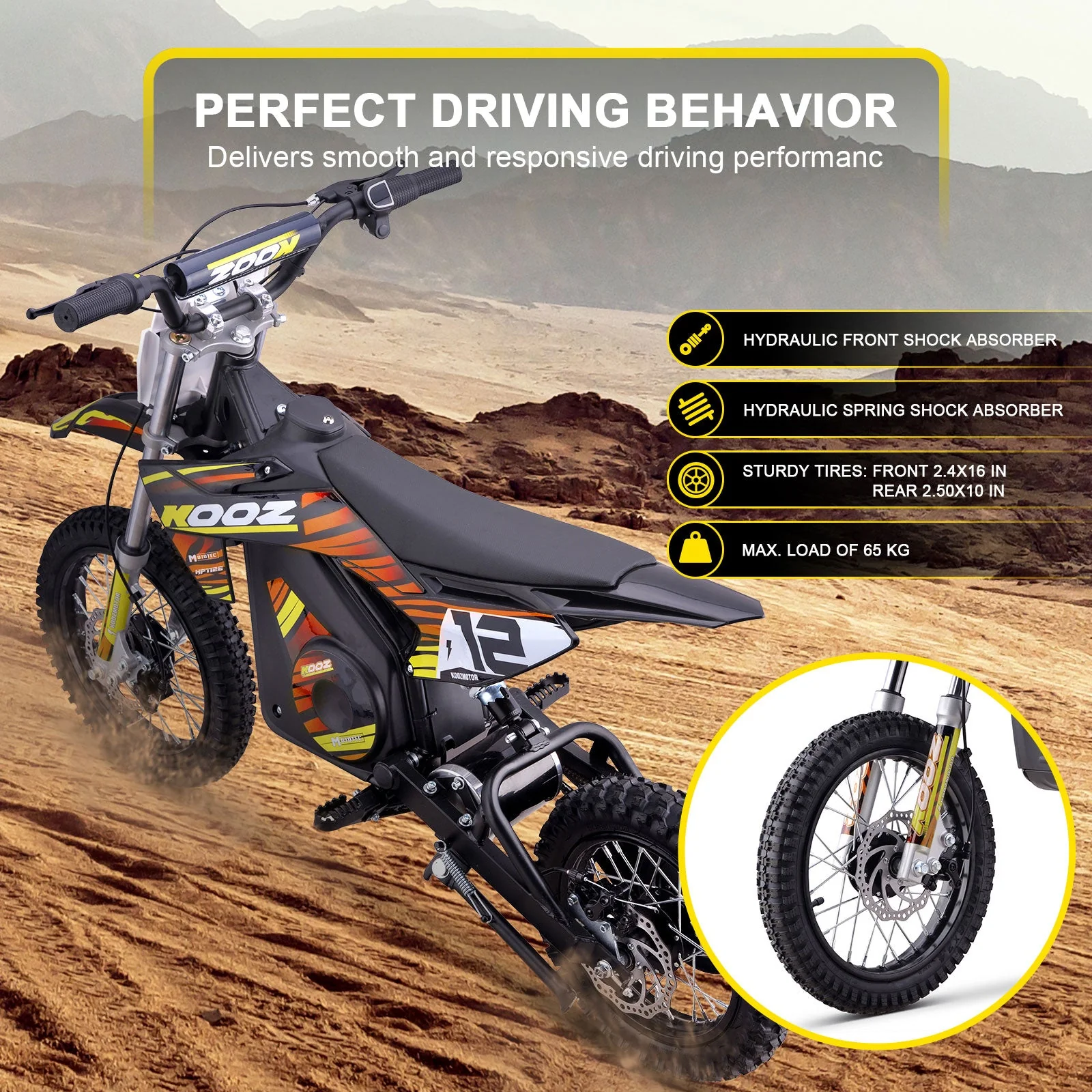 36V Lithium Mini Dirt Bike 1000W - Image 6