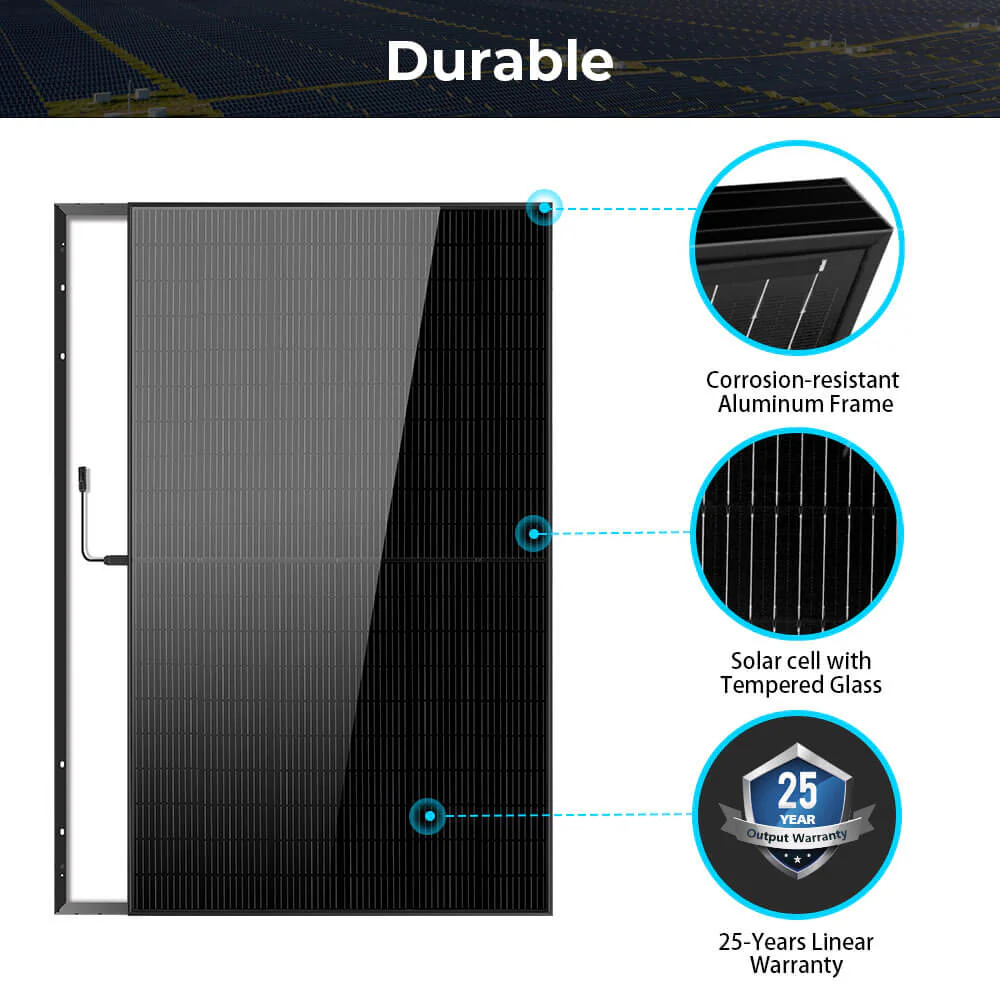 370W/ 415W/ 500W Mono Black PERC Solar Panel UL 61730 CEC Listed - Image 12