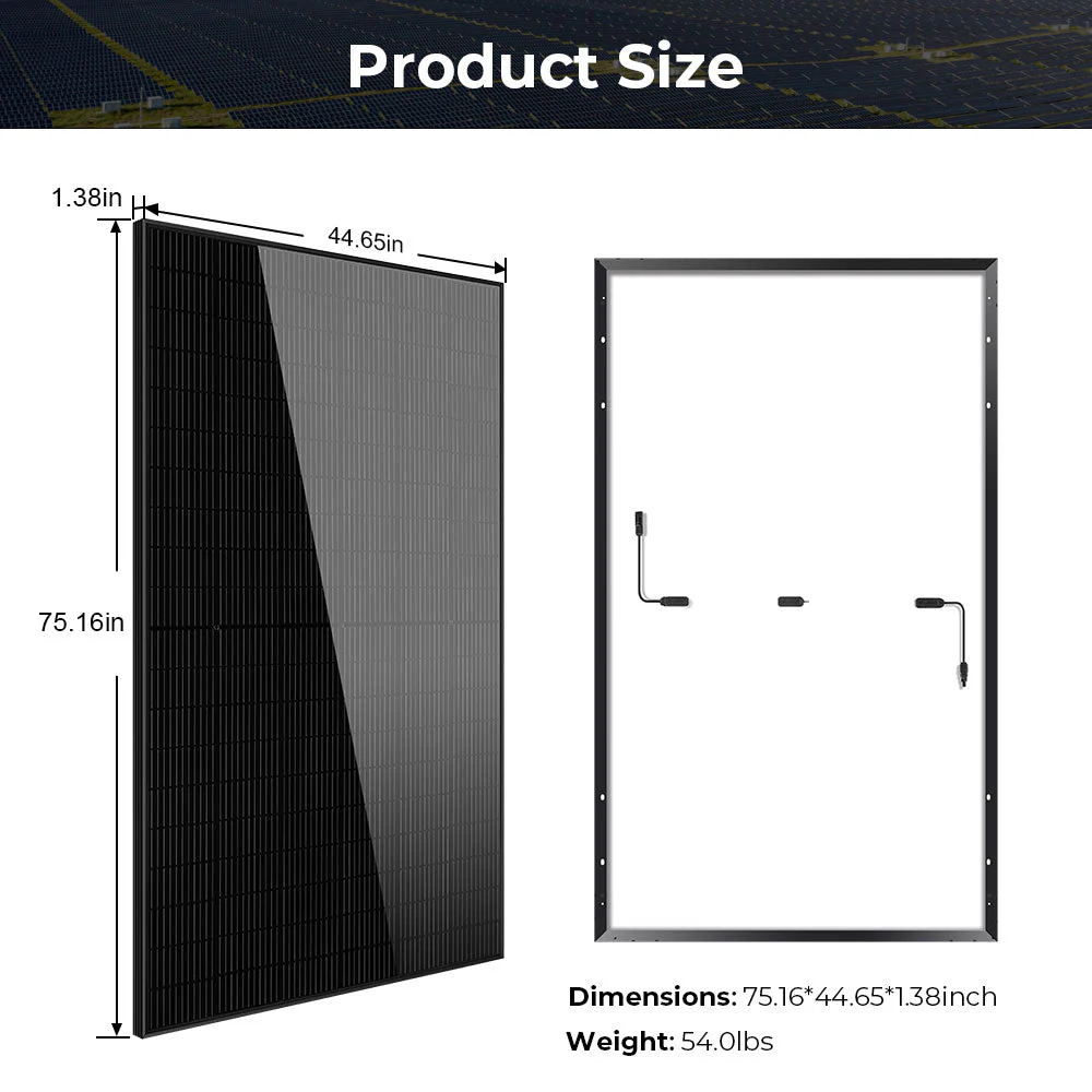 370W/ 415W/ 500W Mono Black PERC Solar Panel UL 61730 CEC Listed - Image 16