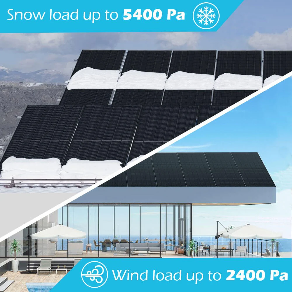 370W/ 415W/ 500W Mono Black PERC Solar Panel UL 61730 CEC Listed - Image 2