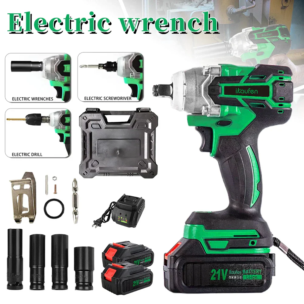 380Nm 21V Brushless Cordless Electric Wrench High Torque Impact Tool - Image 2