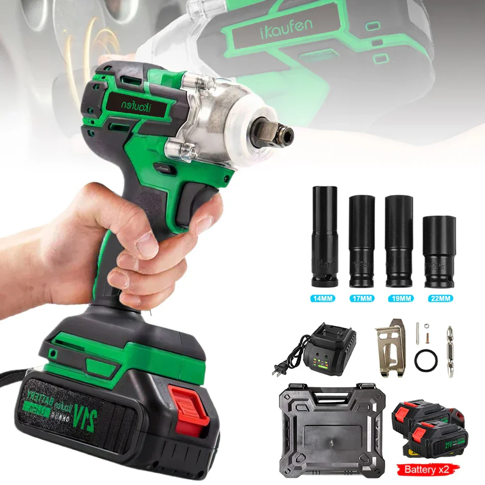 380Nm 21V Brushless Cordless Electric Wrench High Torque Impact Tool - Image 5