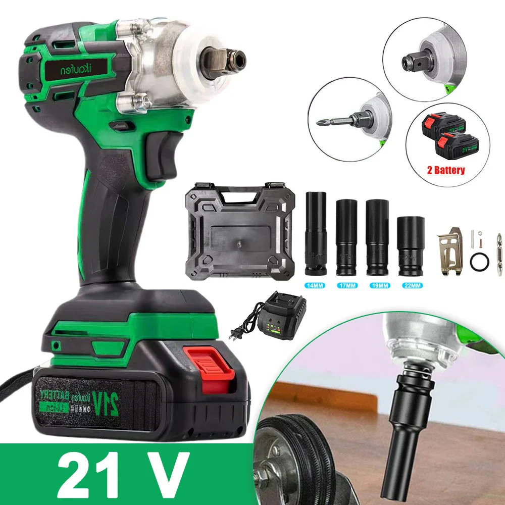 380Nm 21V Brushless Cordless Electric Wrench High Torque Impact Tool - Image 7