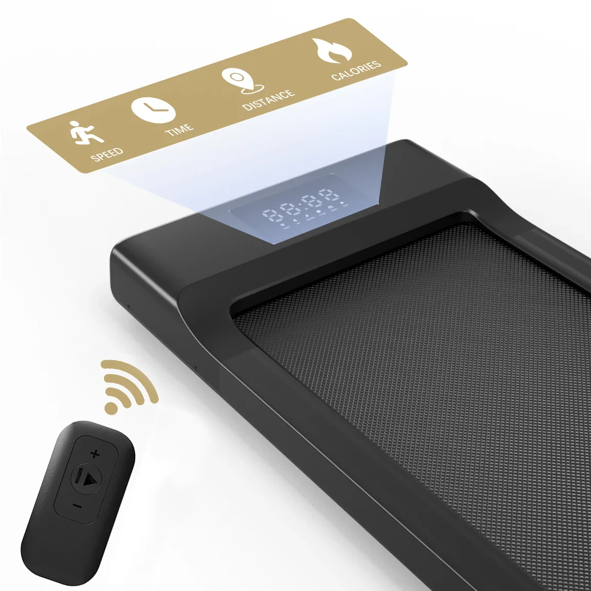 39.4in Under Desk Walking Pad Treadmill 2.5HP Portable Home Remote LED Screen - Image 6