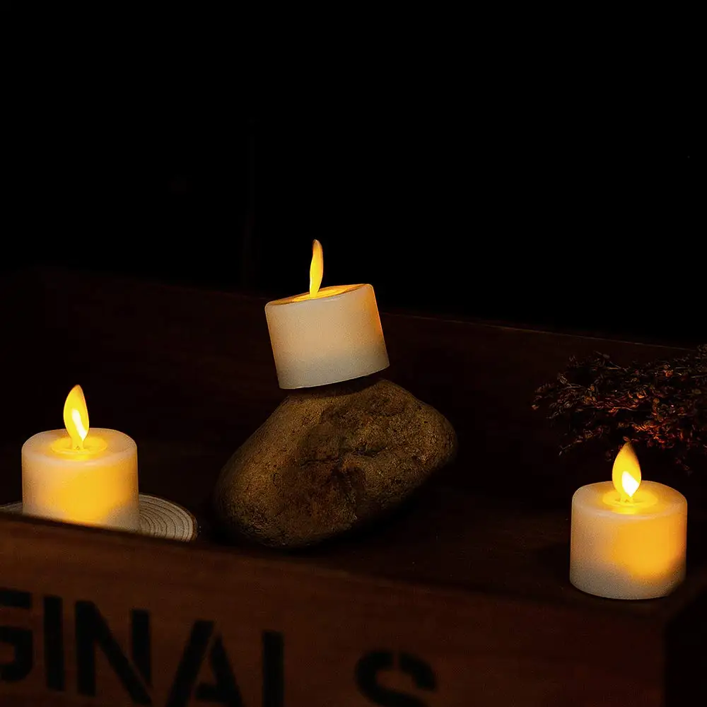 4/6PCS LED Flameless Moving Wick Candles – Remote Control Realistic Wedding Decor - Image 3