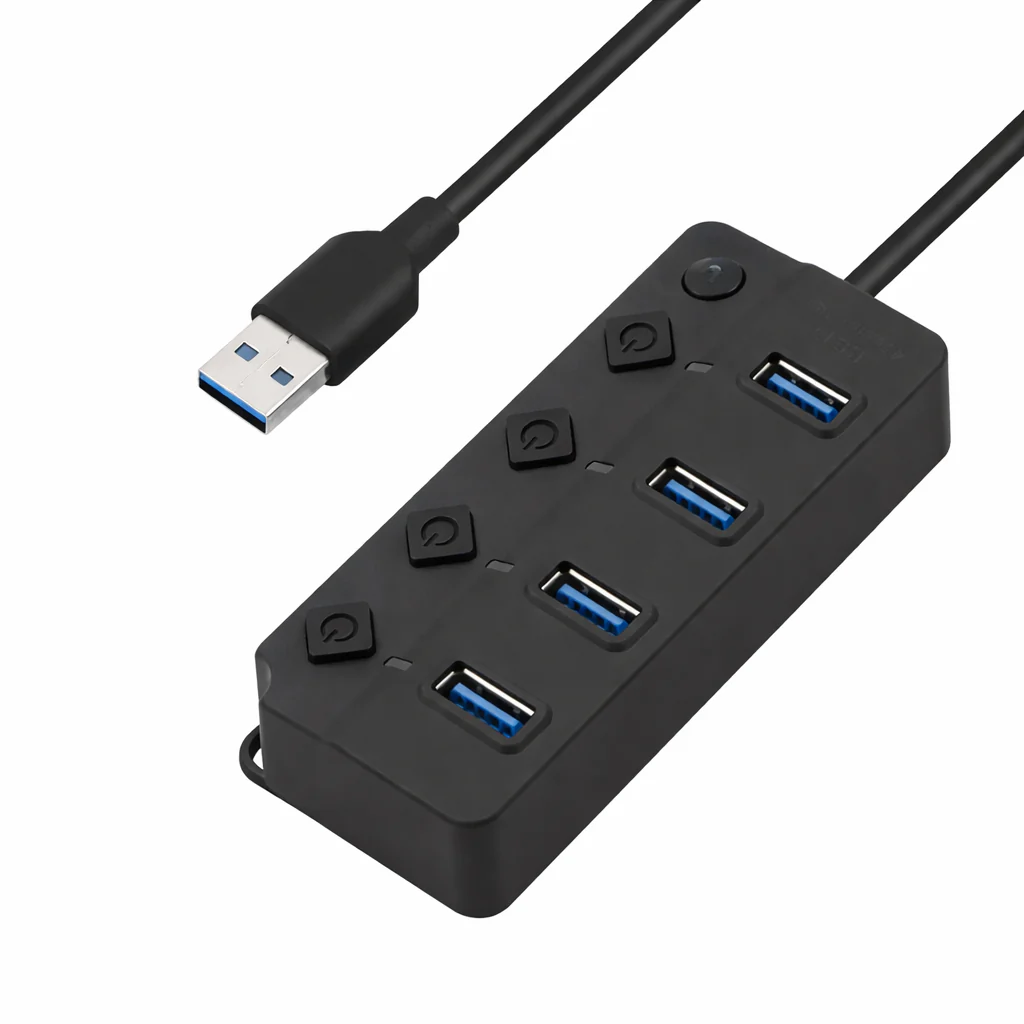 4/7-Port USB 3.0 Hub with LED Indicator Switch for Laptop Flash Drive Hard Disk - Image 9