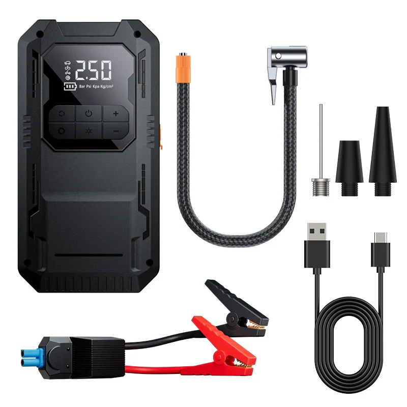 4-in-1 Car Jump Starter & Portable Air Compressor – Battery Booster & Tire Pump - Image 7