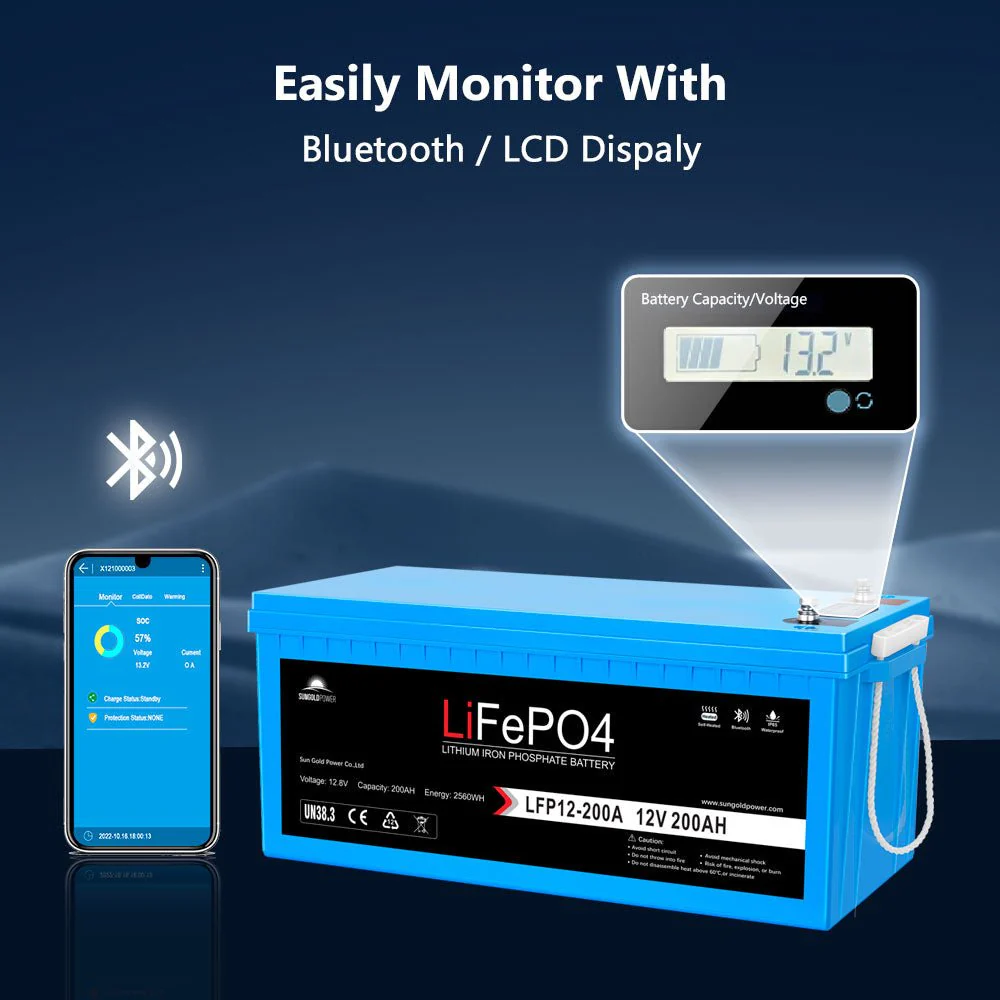 4 X 12V 200Ah LiFePo4 Deep Cycle Lithium Battery Bluetooth / Self-Heating / IP65 - Image 3