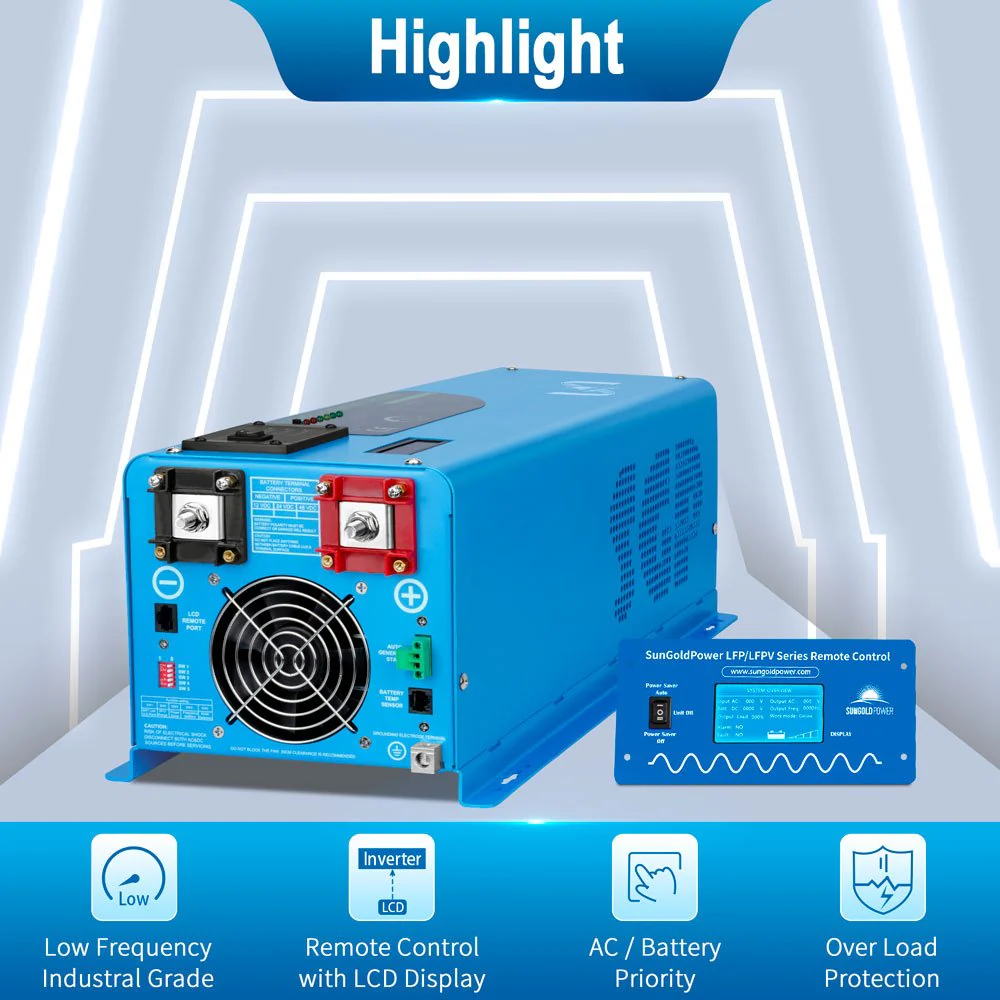 4000W DC 24V Pure Sine Wave Inverter With Charger - Image 4