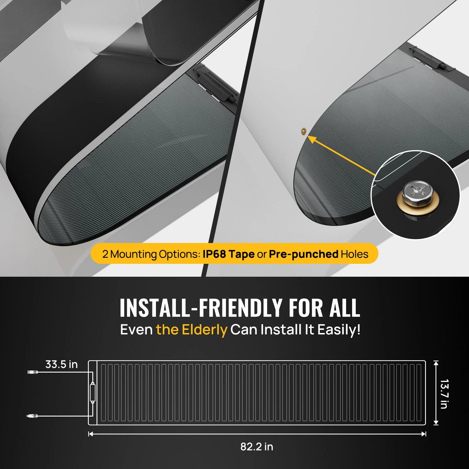 400W CIGS Solar Panel (Long with Adhesive) (100W*4pcs) (SC) - Image 7