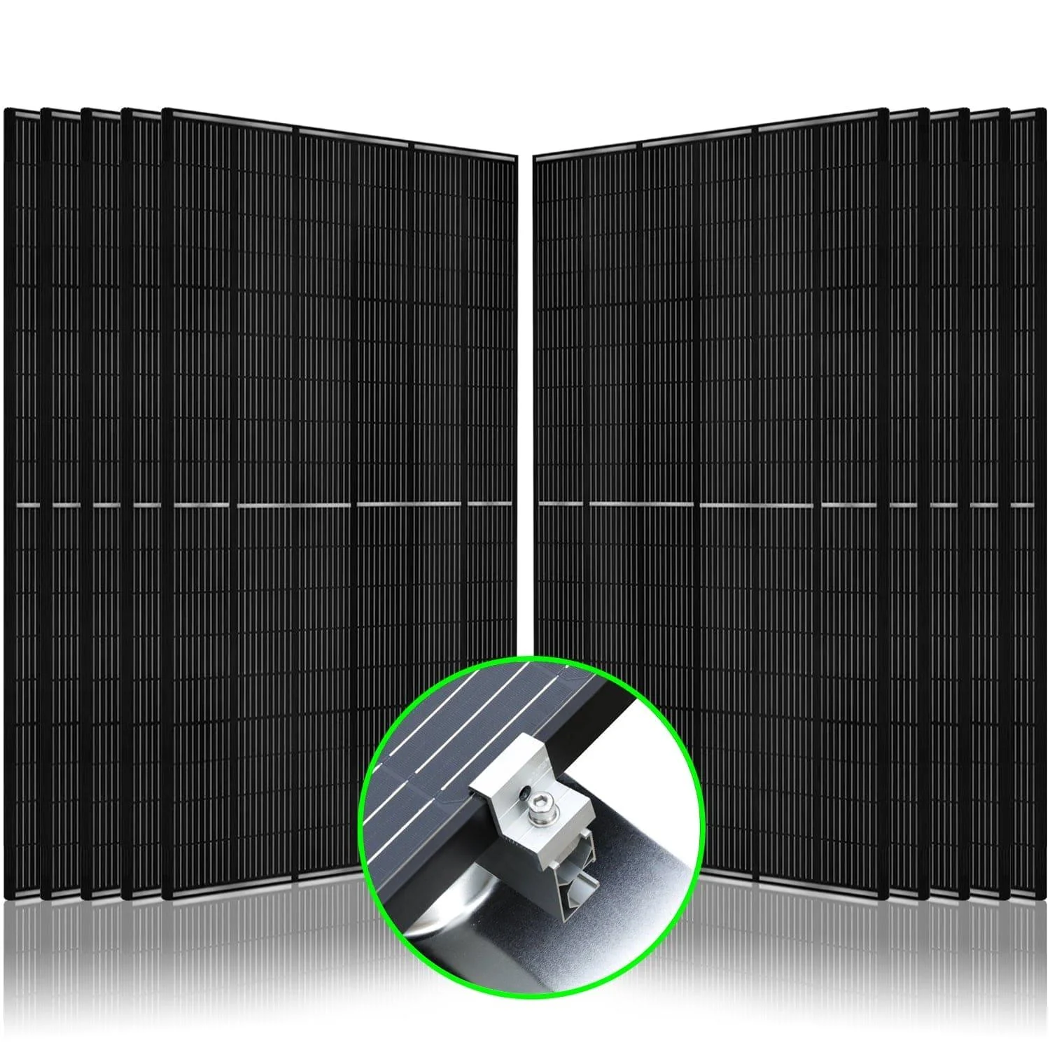 410 Watt Monocrystalline Solar Panel (10 Pack) With Solar Panel Mount Rack - Image 3
