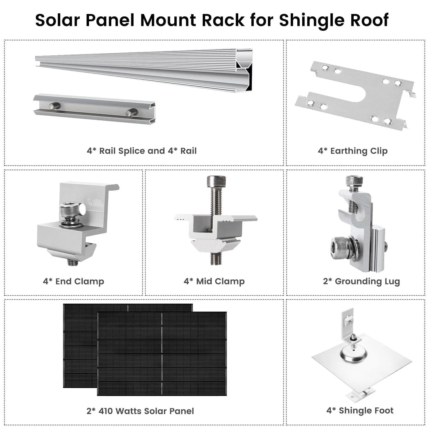 410 Watt Monocrystalline Solar Panel (2 Pack) With Solar Panel Mount Rack - Image 10