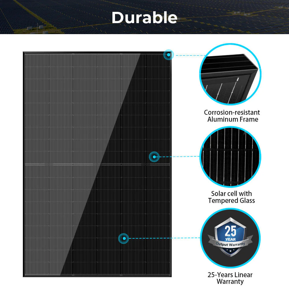 440W MONO BLACK N-Type SOLAR PANEL FULL PALLET (31 PANELS) UL61730 CEC Listed - Image 3