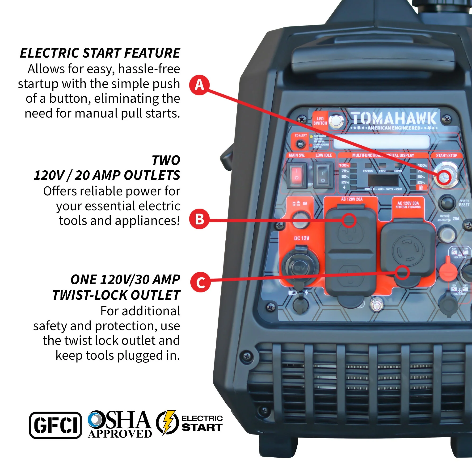 4500 Watt Inverter Generator Electronic Fuel Injection EFI Super Quiet Portable Gas Power Professional Use - Image 7
