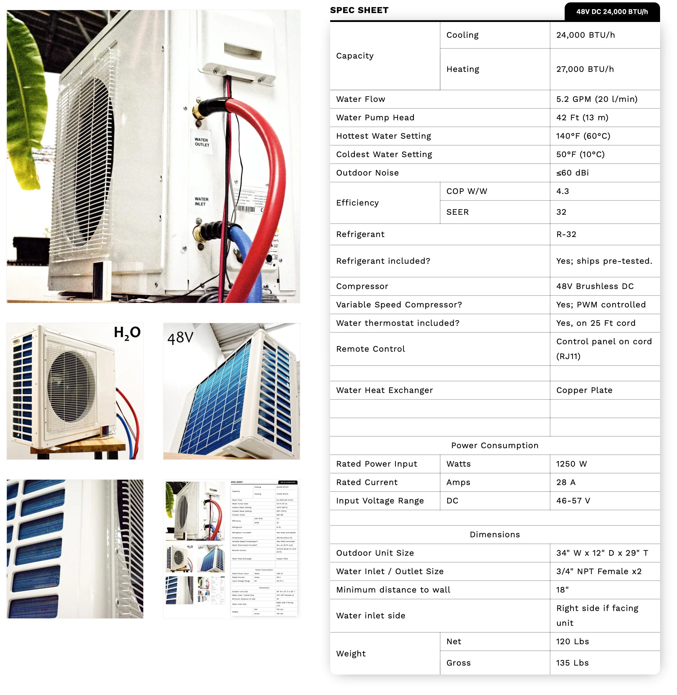 48V DC Hydronic Water Chiller & Heater w/ 5.2 GPM DC Pump - Image 5