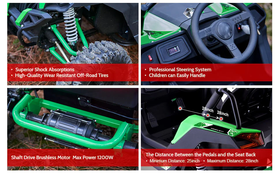 48V Mini UTV 1200W Full Suspension - Image 21