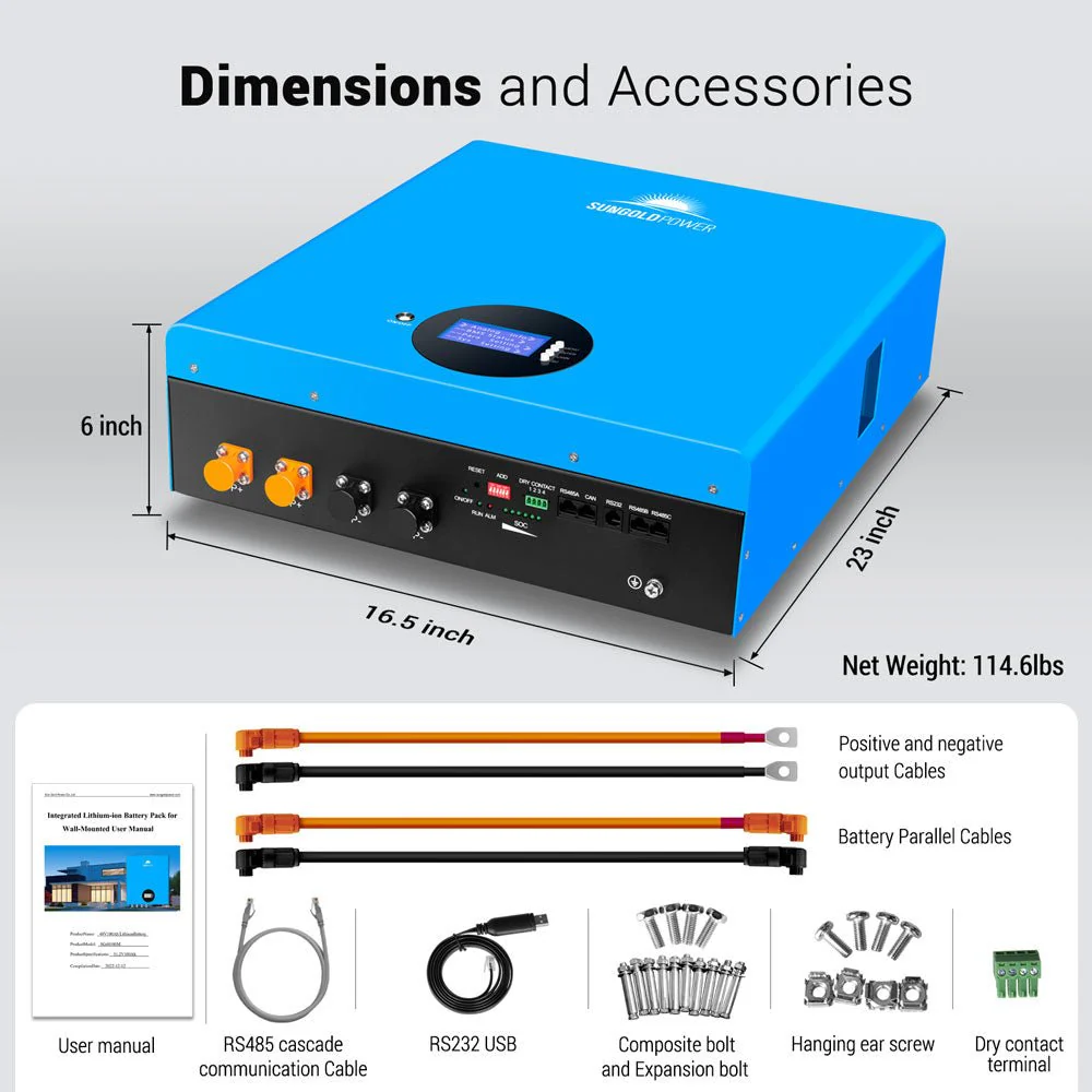 5.12KWH Powerwall LiFePO4 Lithium Battery SG48100M UL1973 - Image 9