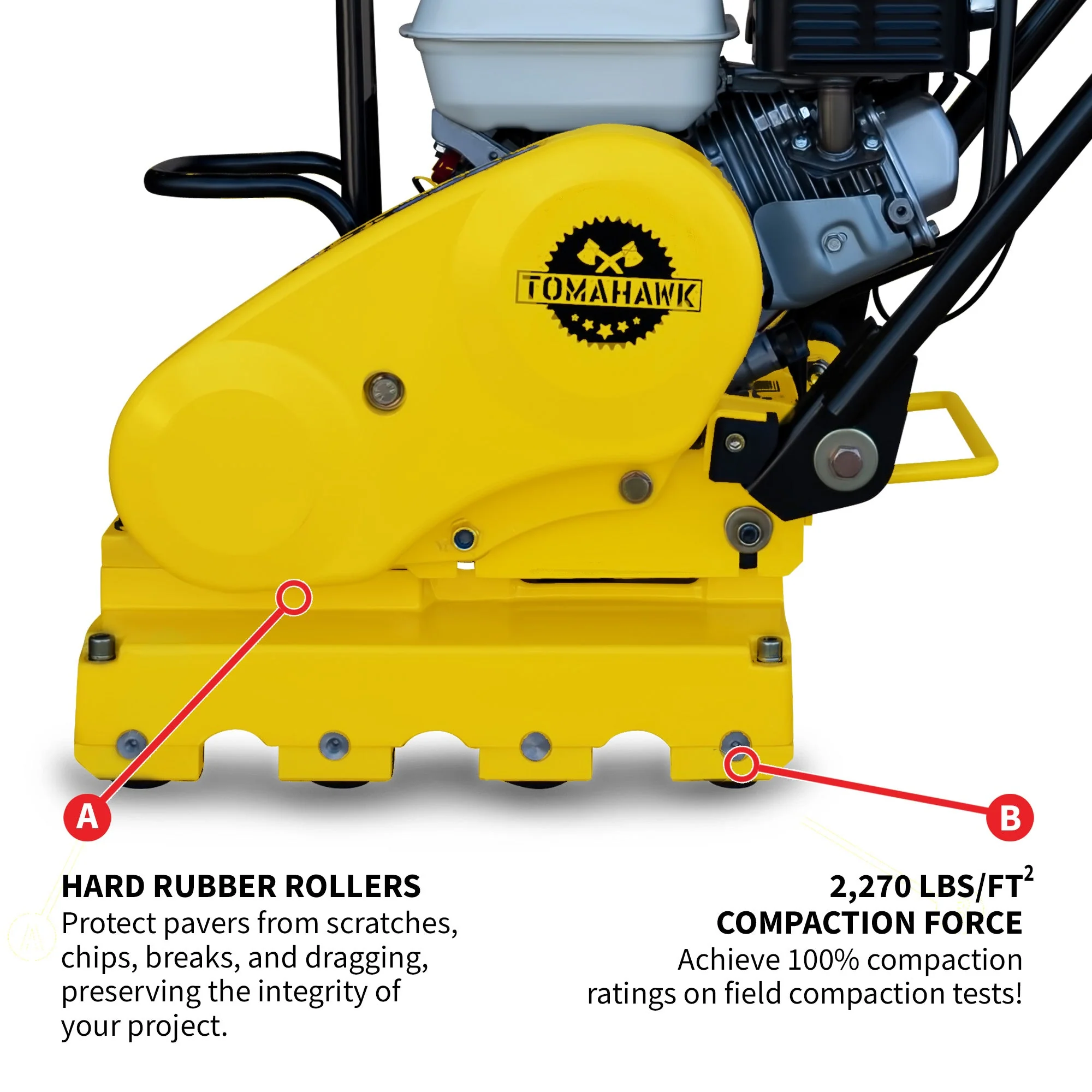 5.5 HP Honda Paver Roller Compactor 17x12 for Pavers, Bricks, Stone, Sand Compaction - Image 3