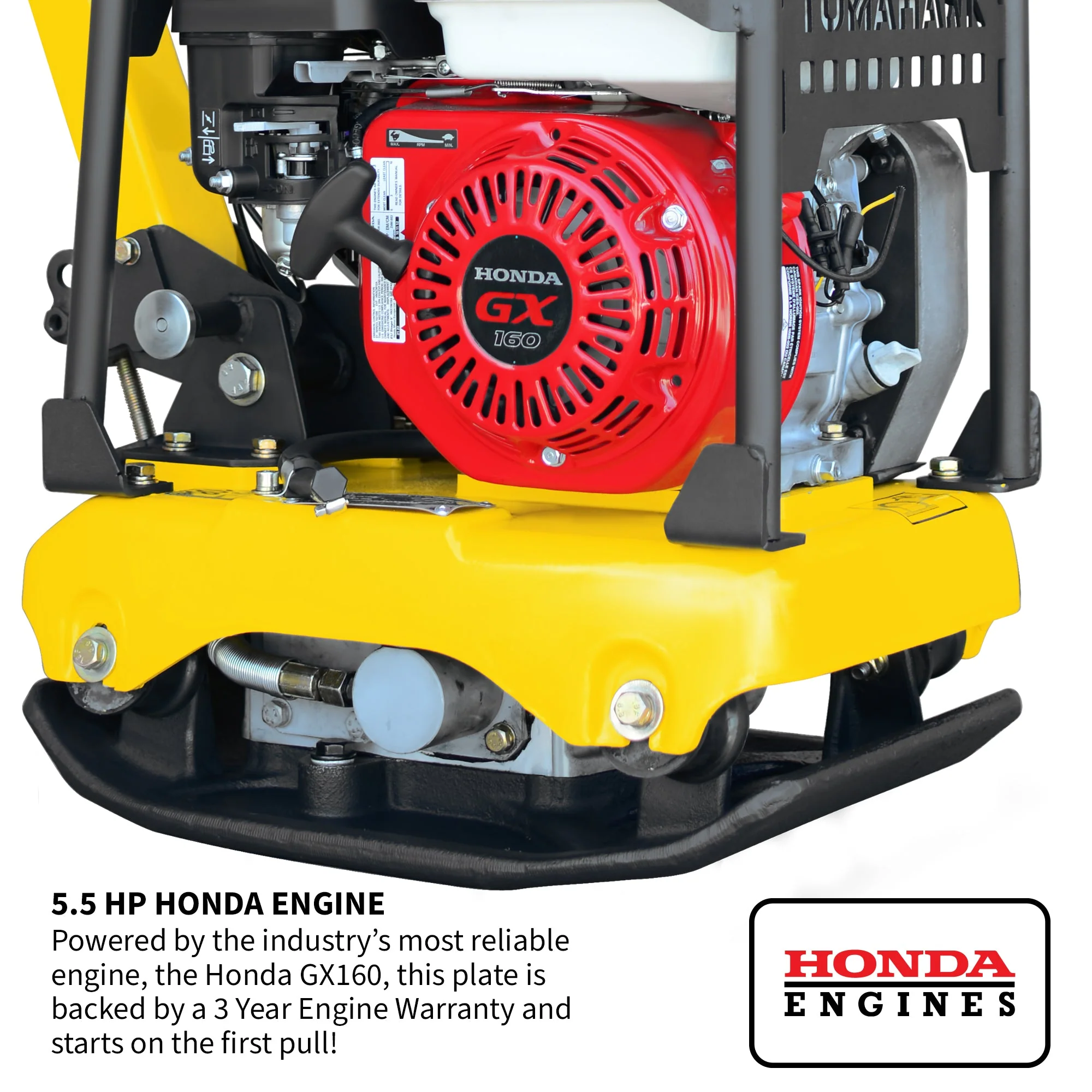 5.5 HP Honda Reverse Plate Compactor 19x14 Plate for Asphalt, Aggregate, Cohesive Soil Compaction - Image 4