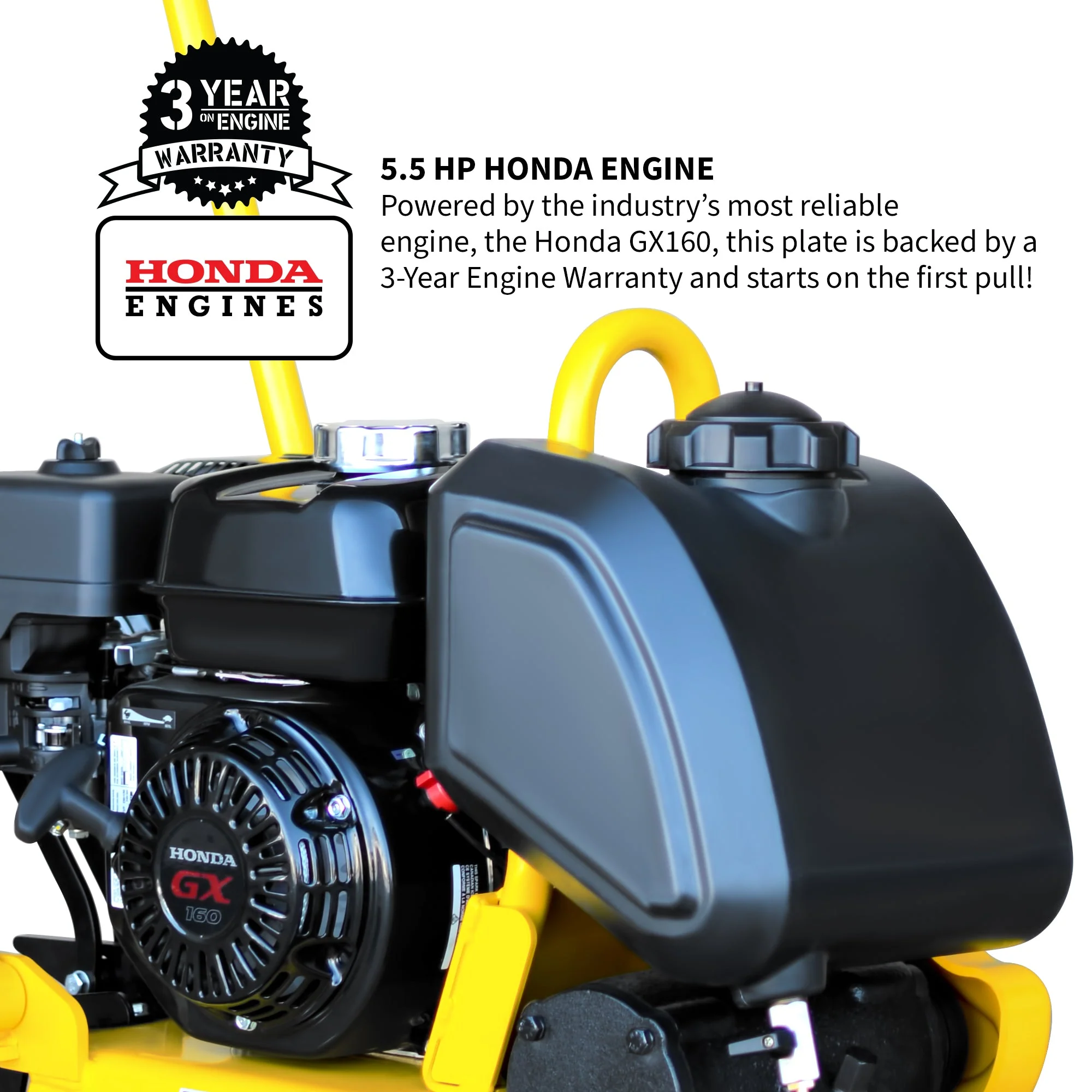 5.5 HP Honda Vibratory Plate Compactor 23x17" for Soil Asphalt Paver Compaction - Image 5