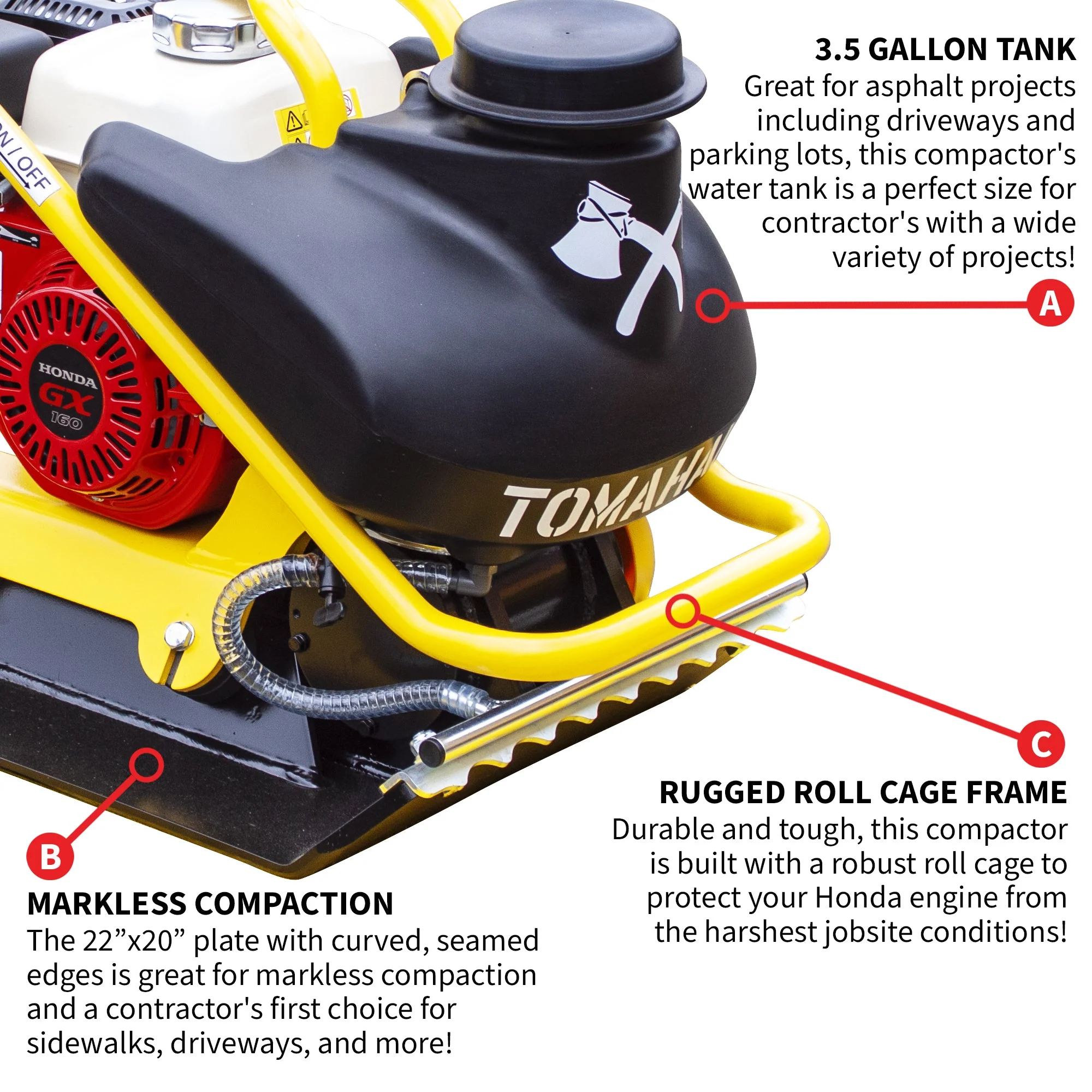 5.5 HP Honda Vibratory Plate Compactor for Asphalt Aggregate Soil Compaction - Image 5