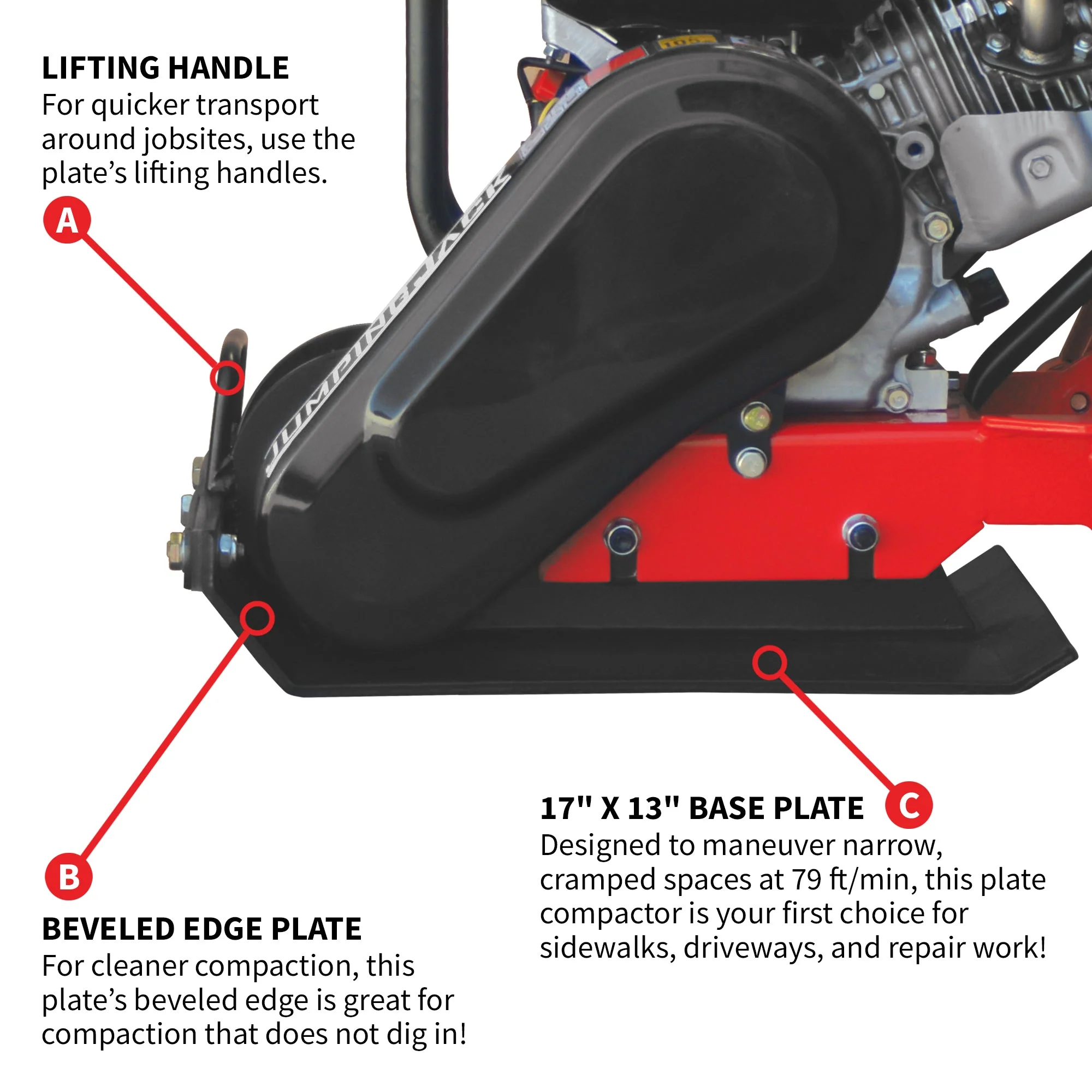 5.5 HP Honda Vibratory Plate Compactor for Soil Compaction Tamper 3 Year Warranty - Image 8