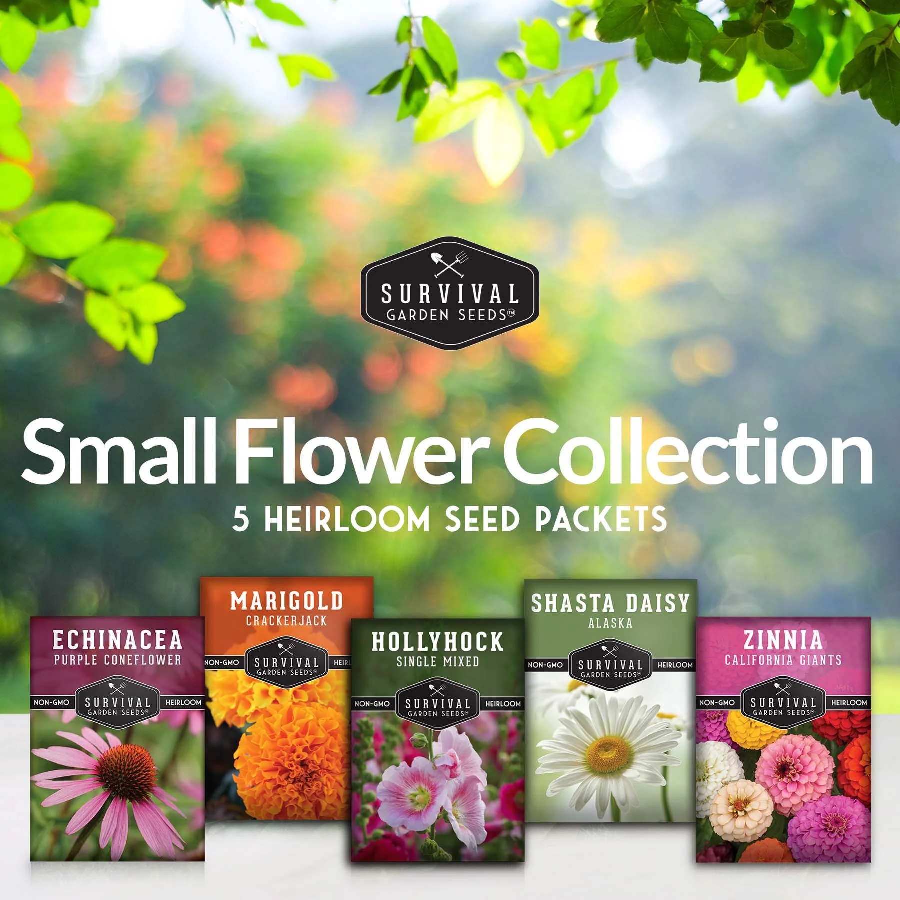 5-Variety Heirloom Flower Seed Collection – Non-GMO Annual & Perennial Blooms for Pollinator Gardens and Cut Arrangements - Image 2