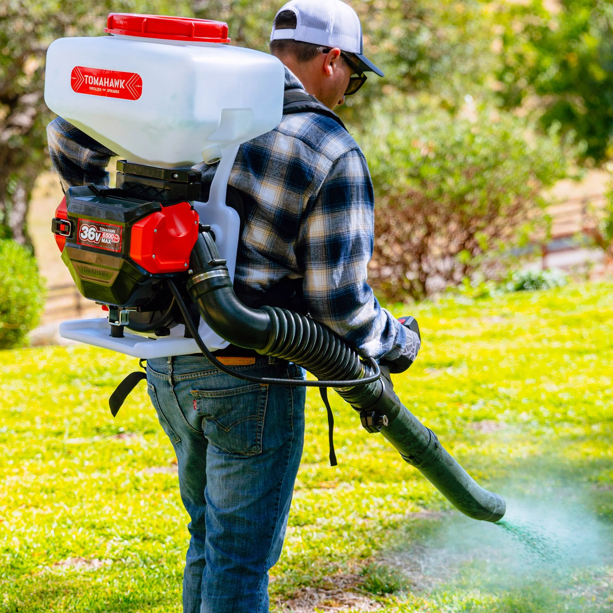 5 Gal Battery-Powered Fertilizer Spreader Broadcast Lawn Seed Ice Melt Salt - Image 2