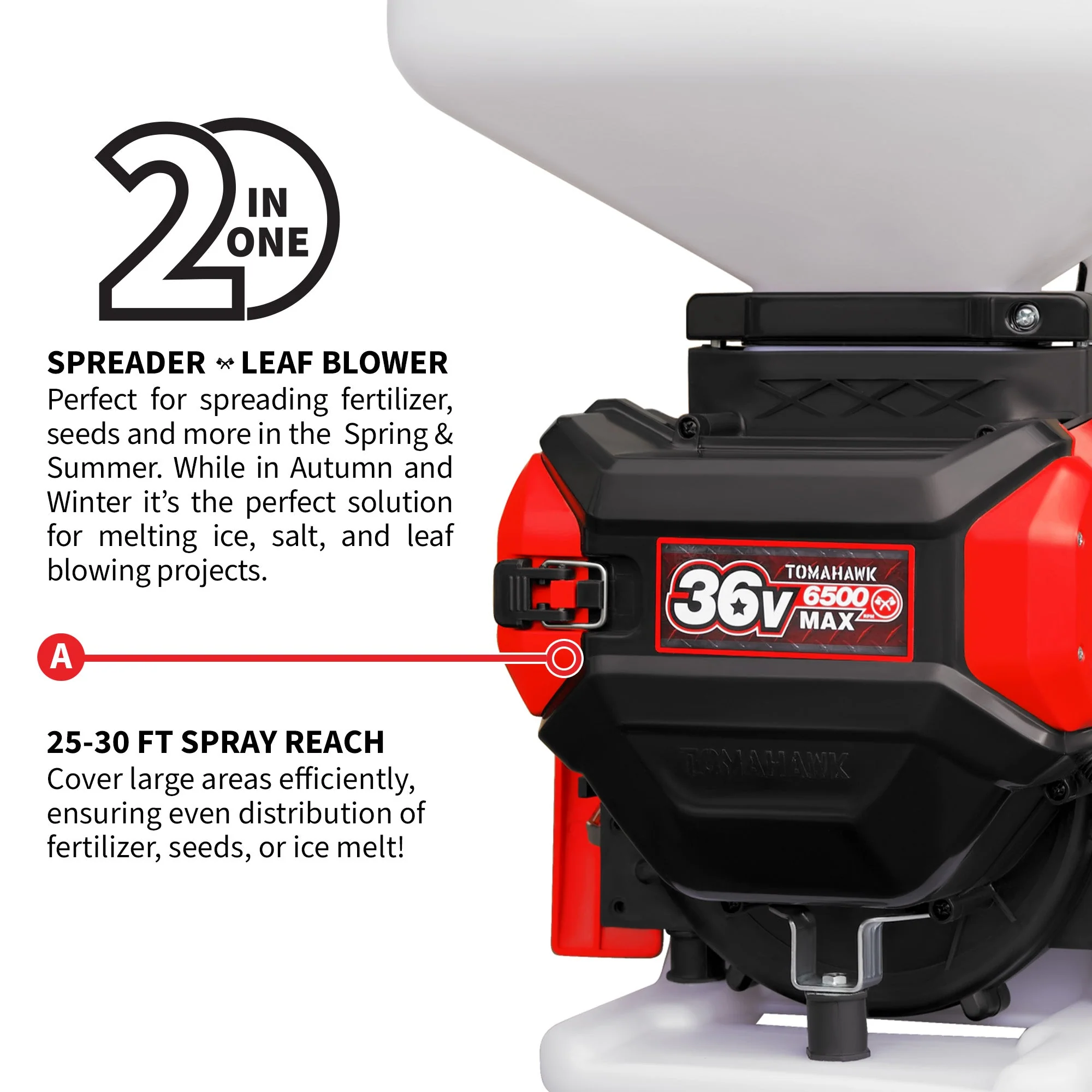 5 Gal Battery-Powered Fertilizer Spreader Broadcast Lawn Seed Ice Melt Salt - Image 7