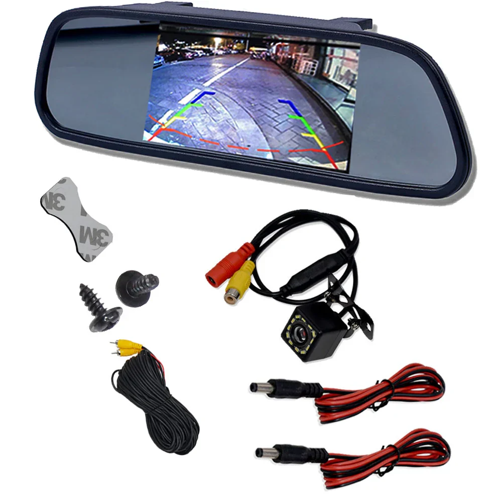 5 Inch TFT LCD Car Rearview Monitor HD 800x480 Parking Screen Dual Video Input - Image 7