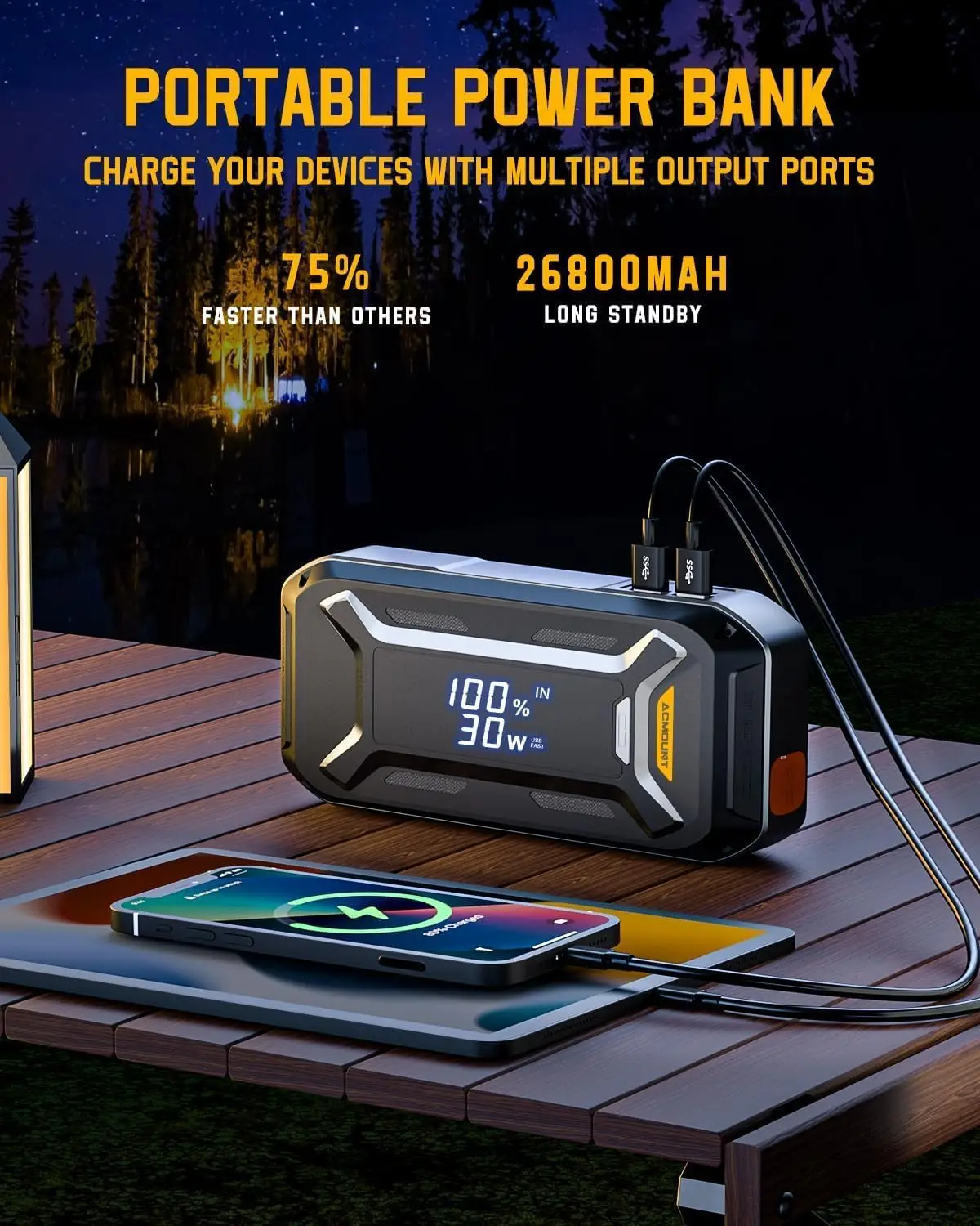 5000A Car Jump Starter 12V Portable Battery Booster Power Bank for Gas Diesel - Image 4