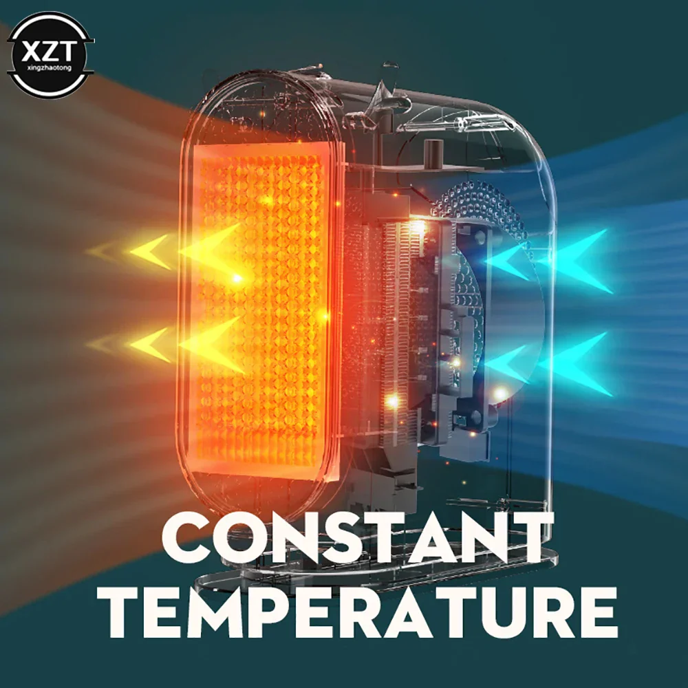 500W Desktop Electric Heater Smart Thermostat Fan Heater Fast Heating for Home - Image 4