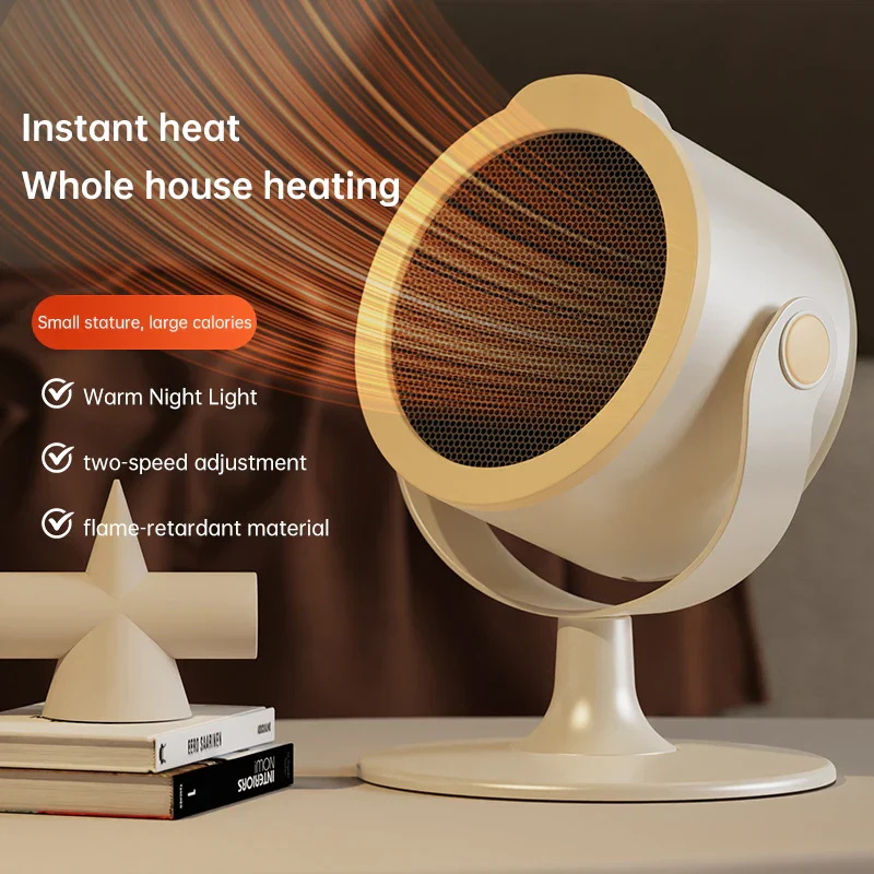 500W Portable Electric Heater – Desktop Silent Heater Energy-Efficient Home Office - Image 3
