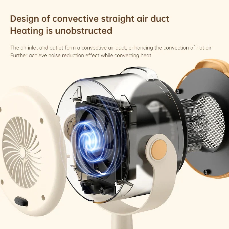 500W Portable Electric Heater – Desktop Silent Heater Energy-Efficient Home Office - Image 4
