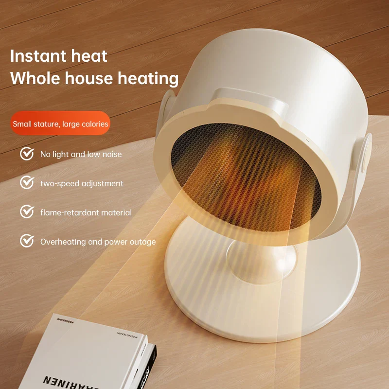 500W Portable Electric Heater – Desktop Silent Heater Energy-Efficient Home Office - Image 6