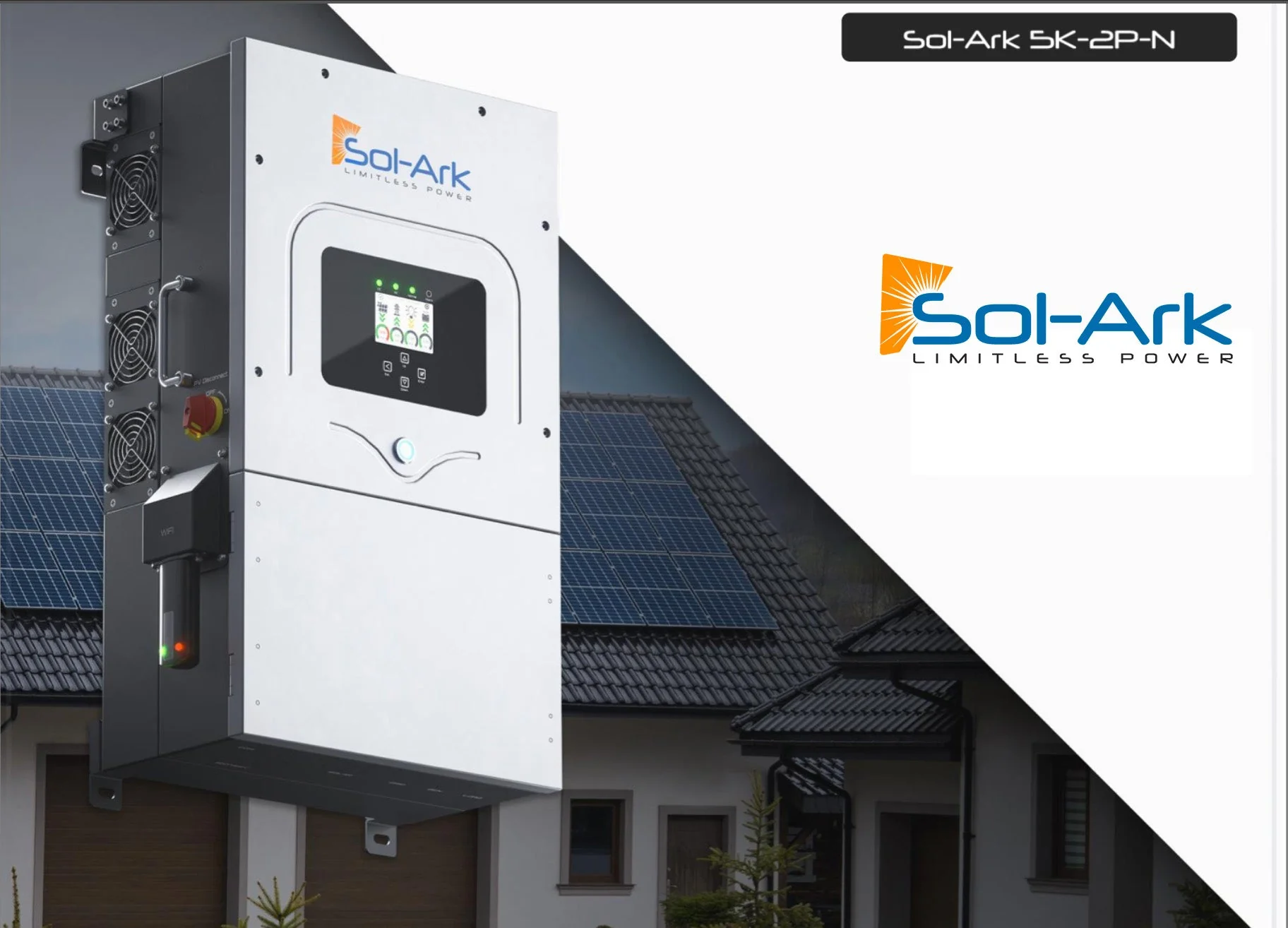 5K Sol-Ark Inverter + 10.24KW OMO Stack Lithium Battery - Image 2