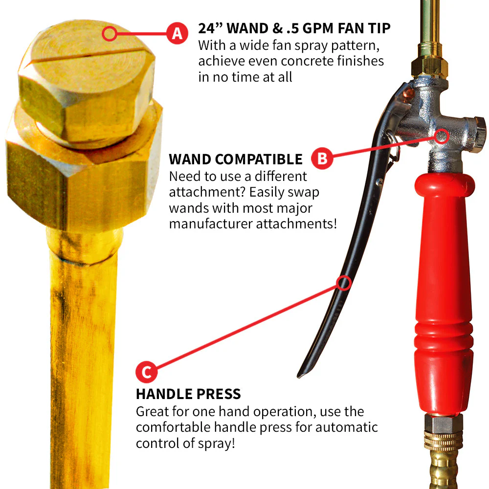 6.5 Gallon Backpack Concrete Sprayer .5 GPM Gas Finishing Tool for Cement Sealant Curing Stain - Image 8