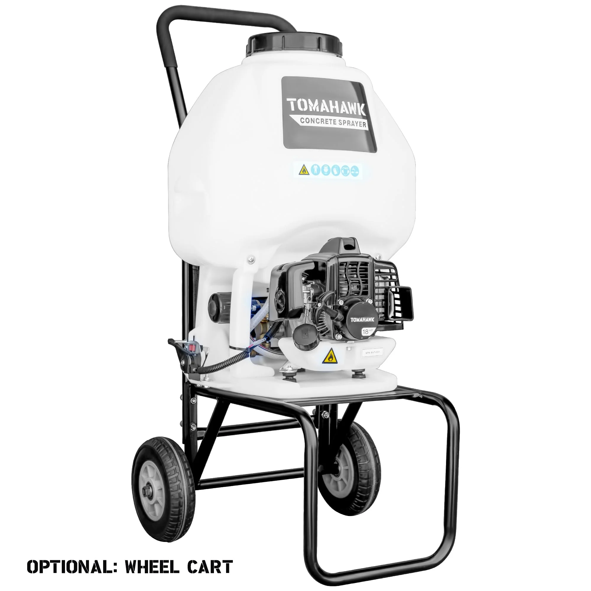 6.5 Gallon Backpack Concrete Sprayer .5 GPM Gas Finishing Tool for Cement Sealant Curing Stain - Image 9