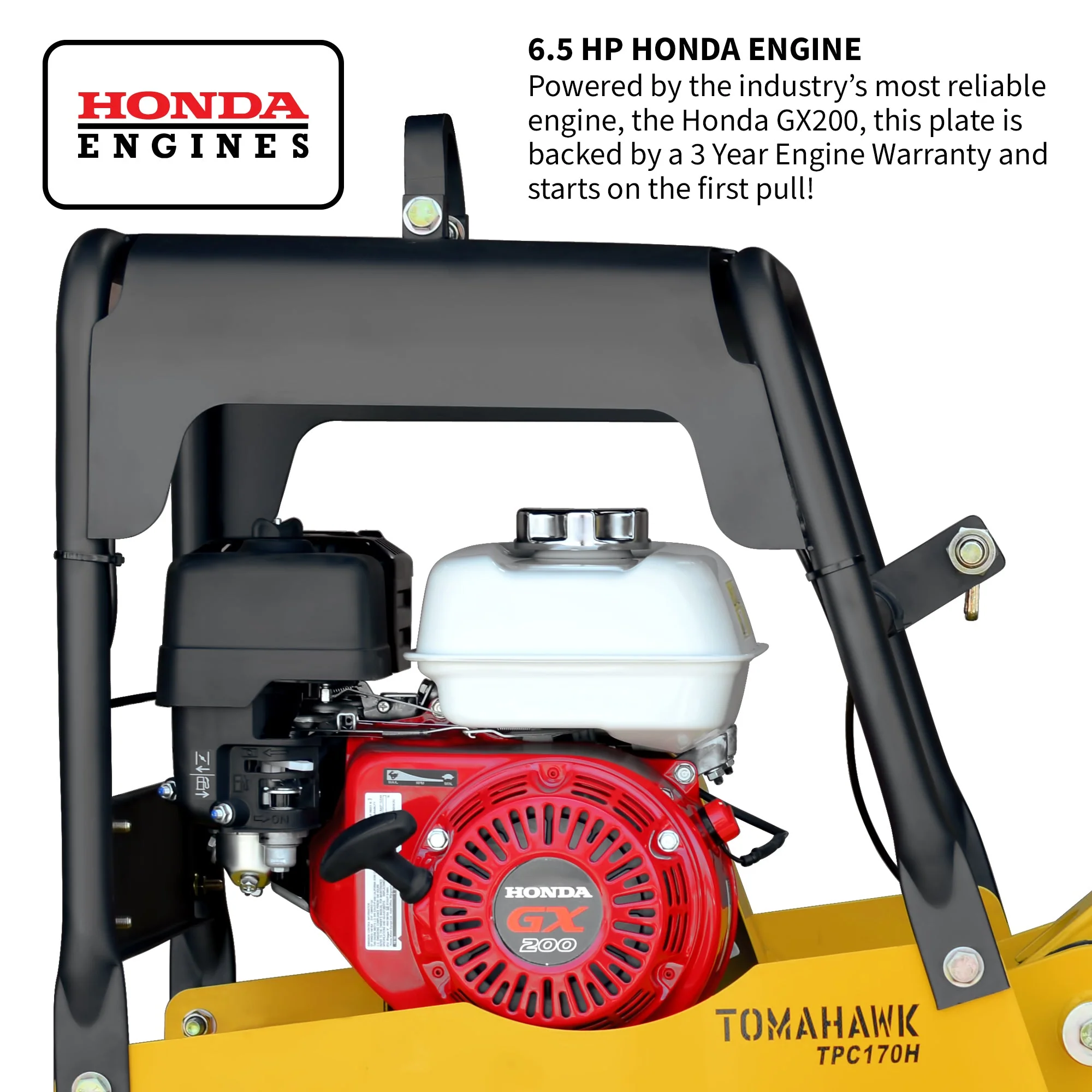 6.5 HP Honda Reverse Hydraulic Plate Compactor for Asphalt, Aggregate, Cohesive Soil Compaction - Image 5