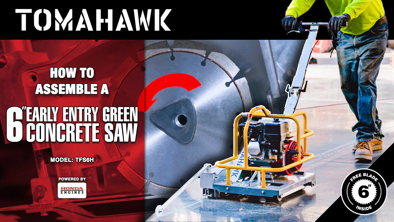 6" Early Entry Green Concrete Saw with 3.5 HP Honda GX120 Engine - Image 3