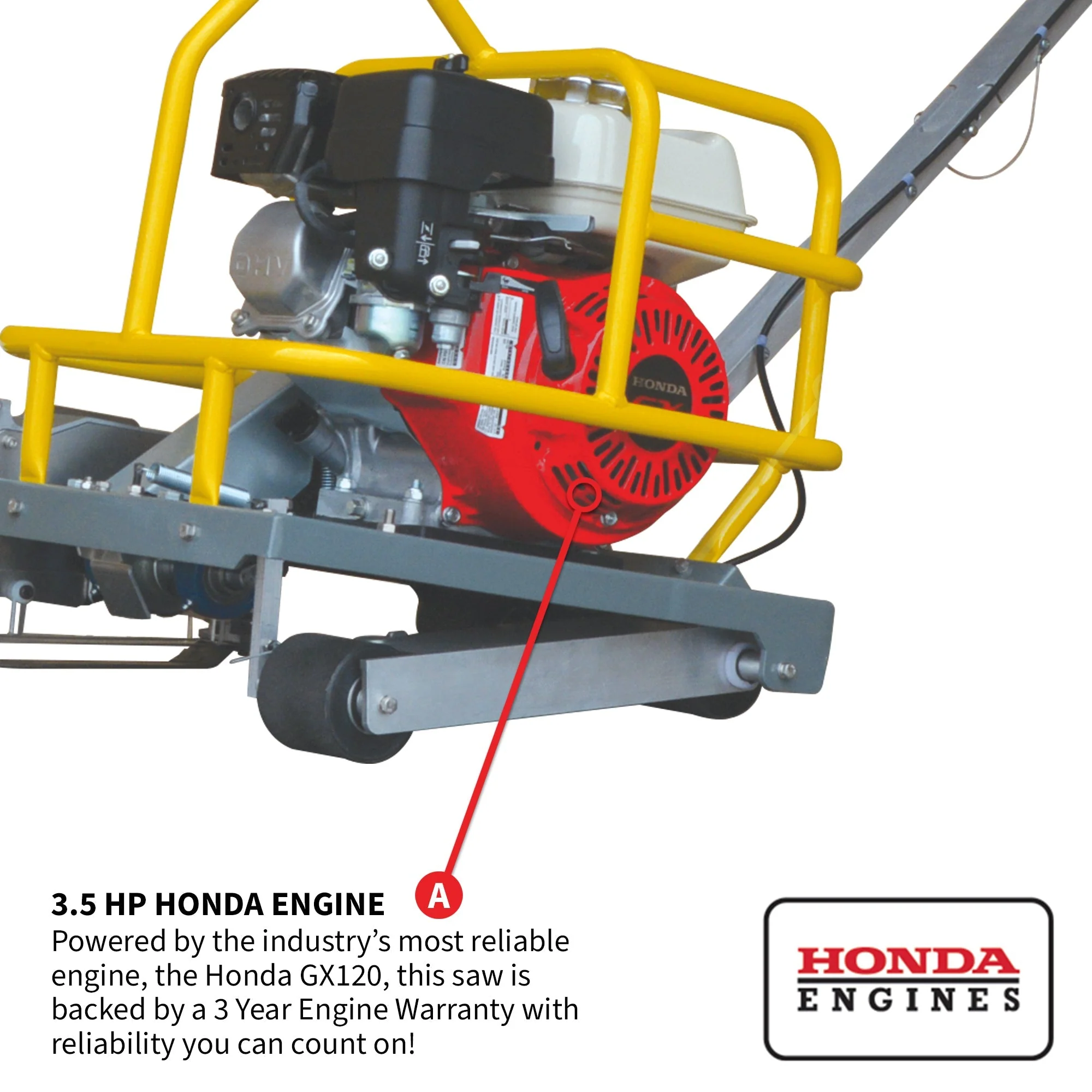 6" Early Entry Green Concrete Saw with 3.5 HP Honda GX120 Engine - Image 5
