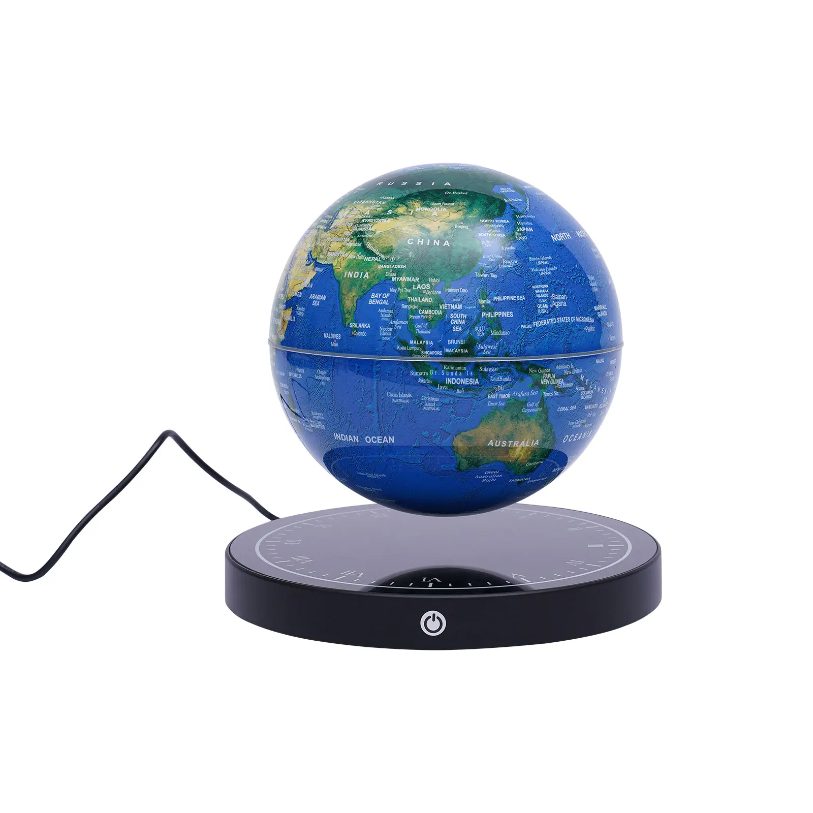6 Inch Floating Levitating Globe RGB Light Magnetic World Map Desk Decor Gift - Image 2
