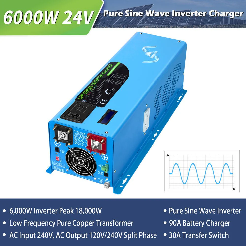 6000W DC 24V/ 48V Split Phase Pure Sine Wave Inverter With Charger - Image 19