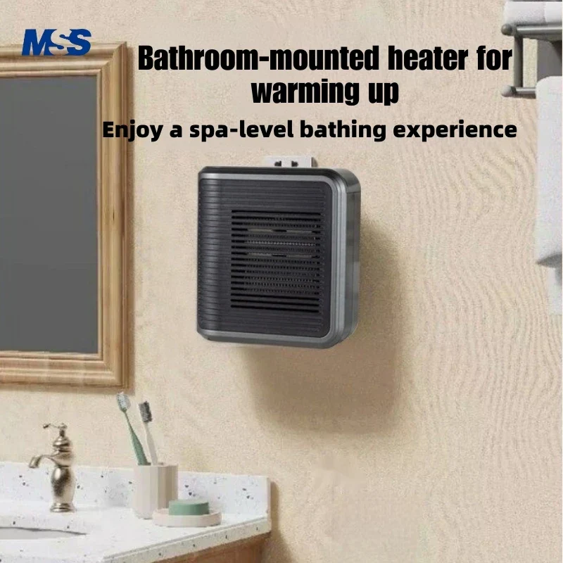600W Plug In Wall Heater PTC Ceramic Bathroom Bedroom Mini Electric Room Heater - Image 3