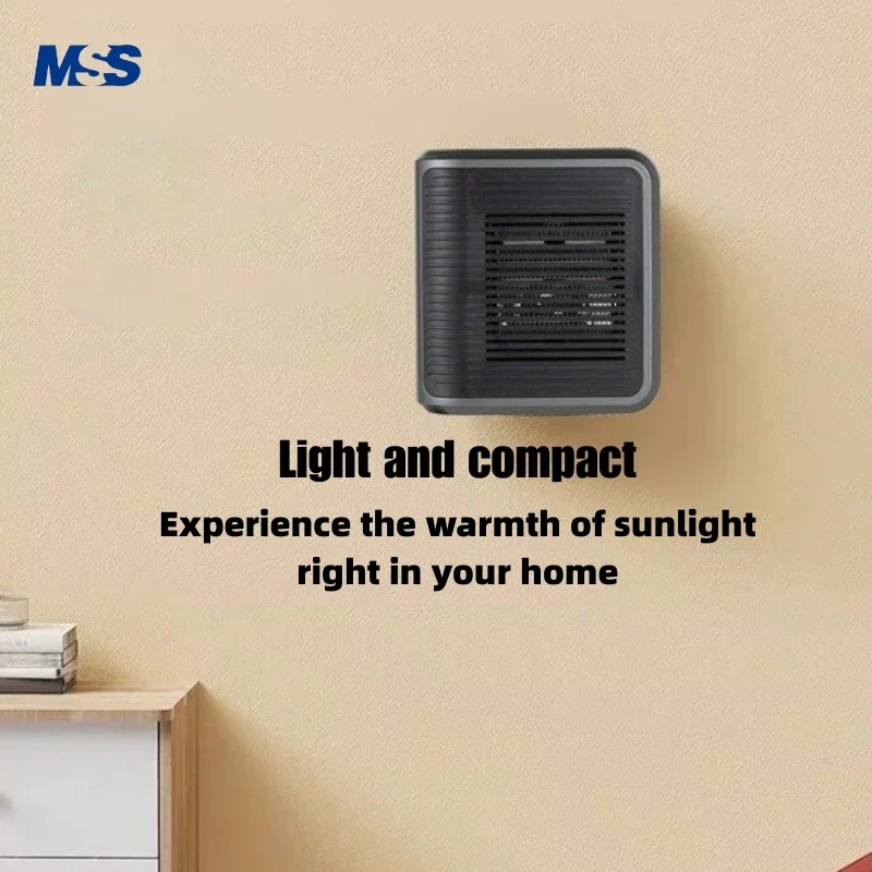 600W Plug In Wall Heater PTC Ceramic Bathroom Bedroom Mini Electric Room Heater - Image 4
