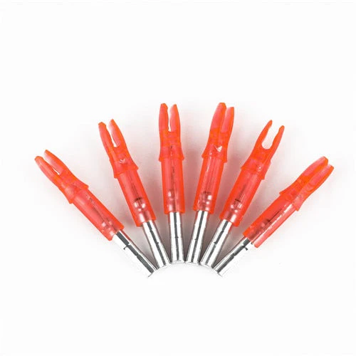 6pcs/lot Automatically ABS 44*6.2mm Led Lighted Arrow Nock Fits diameter Archery hunting Shooting arrow Accessories 4 color - Image 4