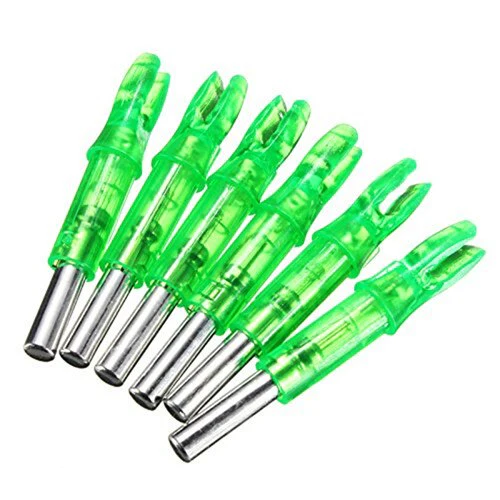 6pcs/lot Automatically ABS 44*6.2mm Led Lighted Arrow Nock Fits diameter Archery hunting Shooting arrow Accessories 4 color - Image 5