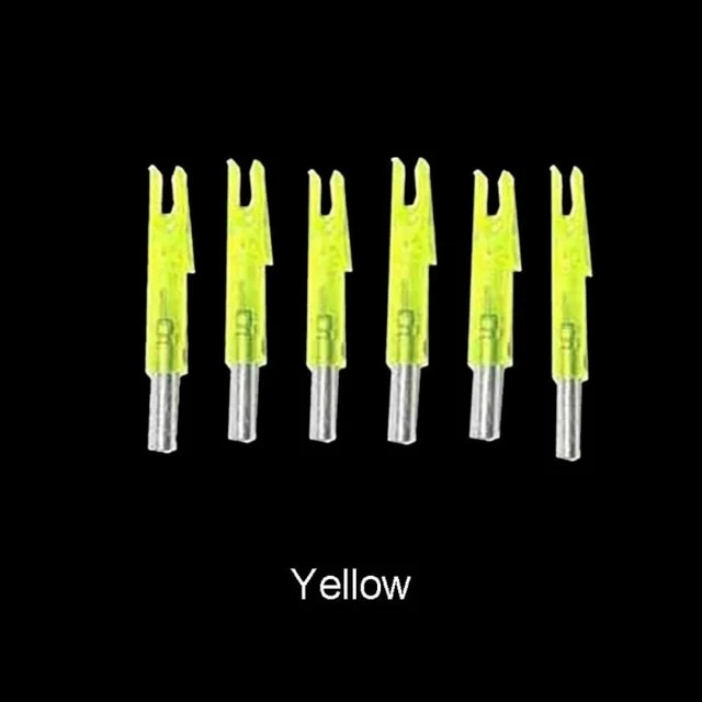6PCS/SET Super Bright LED Luminous Arrow Nock Tail Outdoor Hunting Shooting Archery Arrow Bow Dual Tail Inside Light New - Image 2