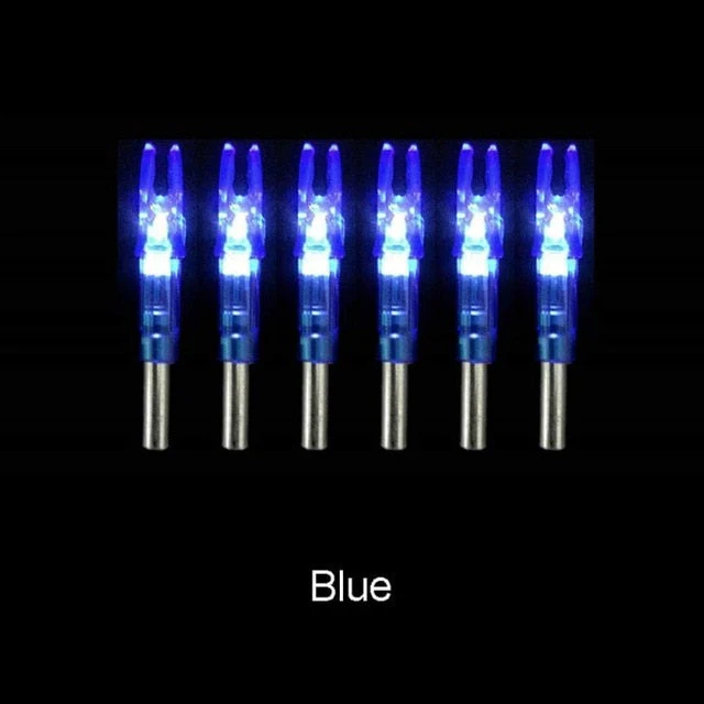 6PCS/SET Super Bright LED Luminous Arrow Nock Tail Outdoor Hunting Shooting Archery Arrow Bow Dual Tail Inside Light New - Image 3