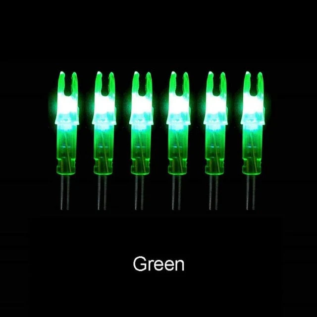 6PCS/SET Super Bright LED Luminous Arrow Nock Tail Outdoor Hunting Shooting Archery Arrow Bow Dual Tail Inside Light New - Image 4